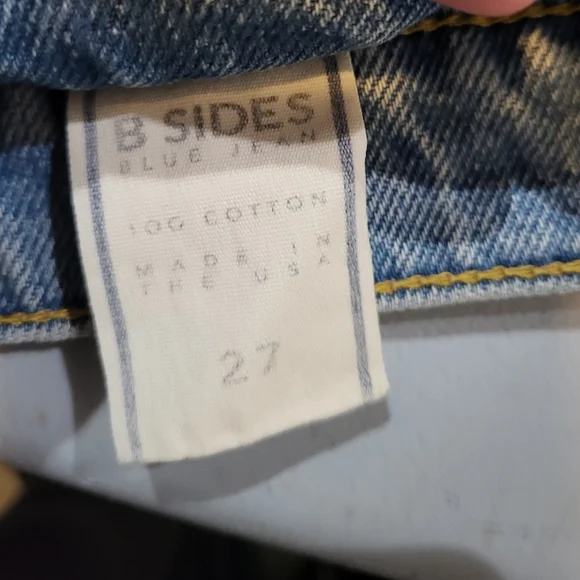 B SIDES Light Blue Straight Leg Jeans - Picture 6 of 6